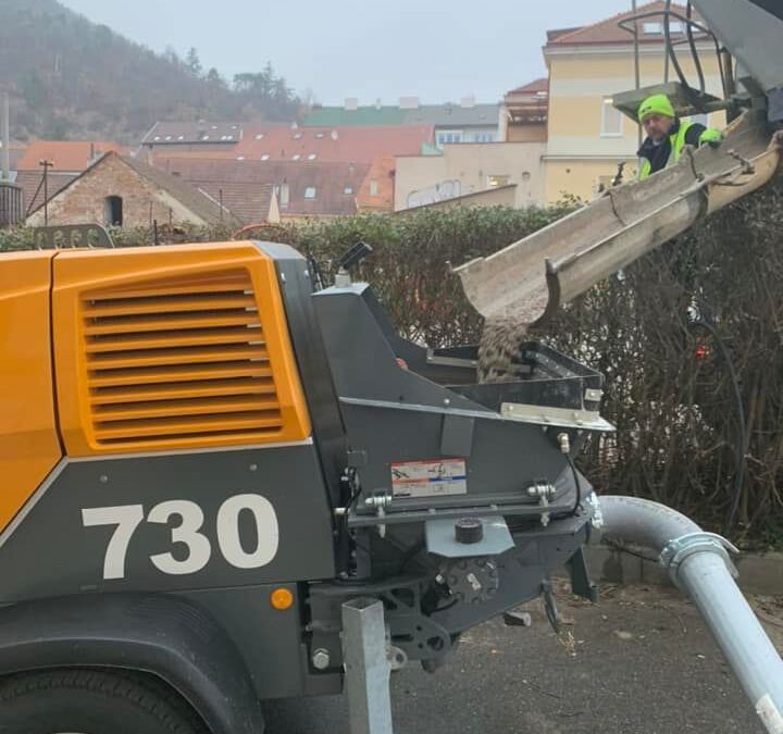 Čerpání podkladního betonu Tišnov